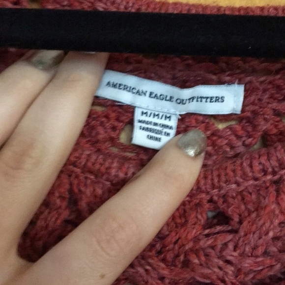 Rust American Eagle crocheted sweater - Picture 4 of 5